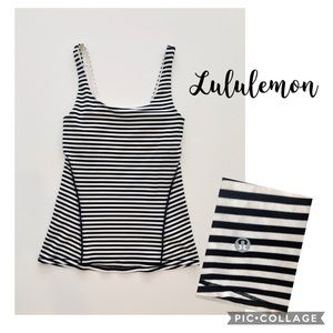 EUC ❤️ AUTH LULULEMON Black + white tank 🔥
